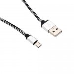 3FT Braided Aluminum USB Android Data Cable Silver
