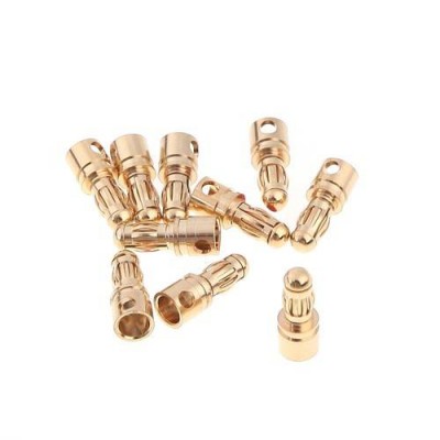 10 Pairs 3.5mm Copper Bullet Banana Plug Connectors for Battery Part
